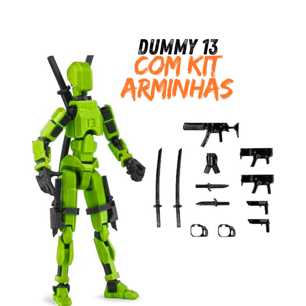 Boneco Dummy 13 Articulado – Ideal para Desenho,Decoração Geek e Colecionadores kit arminha presente