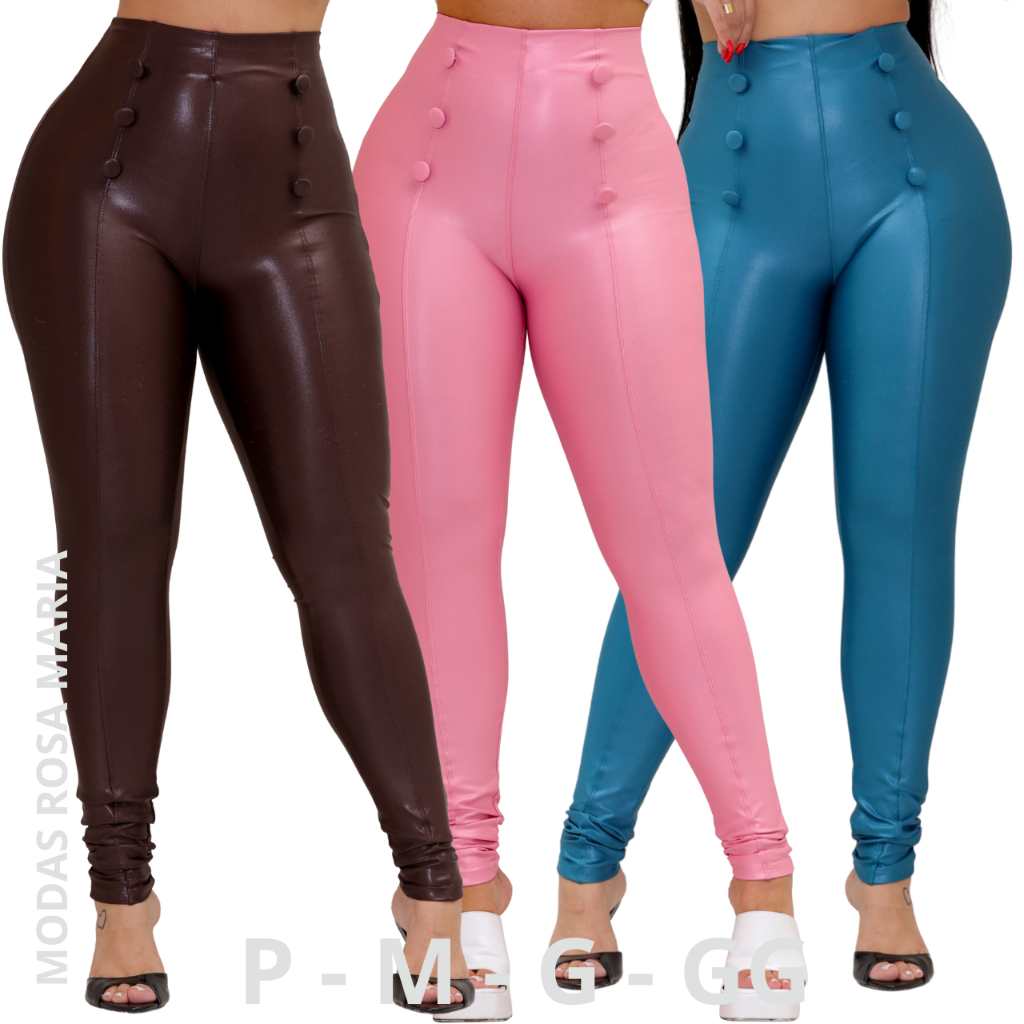 calça feminina cirre confortavel com detalhe botão - alta qualidade tendencia blogueira em Oferta na Shopee