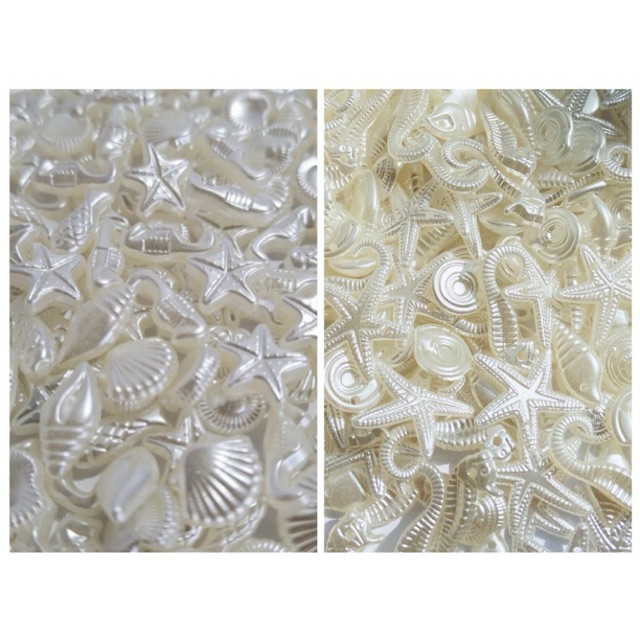 Entremeio Animais Marinhos Bege Perolado Pacote com 50 Gramas em Oferta na Shopee