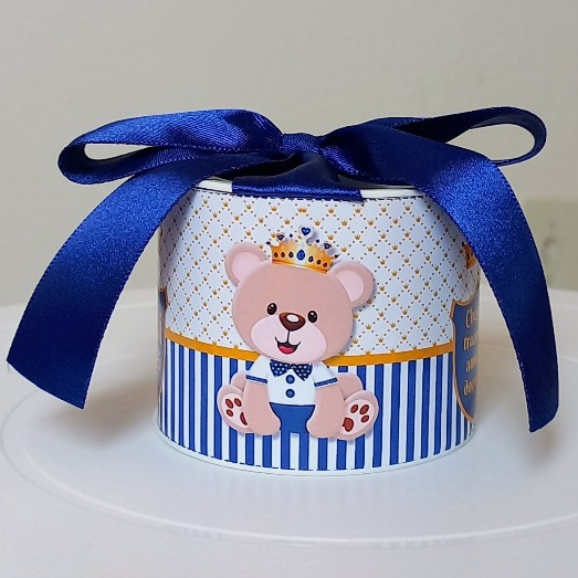 Tubolata Personalizada 5x6 FESTA URSINHO PRÍNCIPE/Lembrancinhas/Aniversário/Maternidade/Mêsversário/vários temas