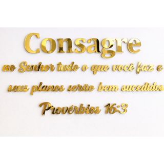 Espelho Decorativo Frase Consagre Provérbios 16:3 Acrilico RefletivO em Oferta na Shopee