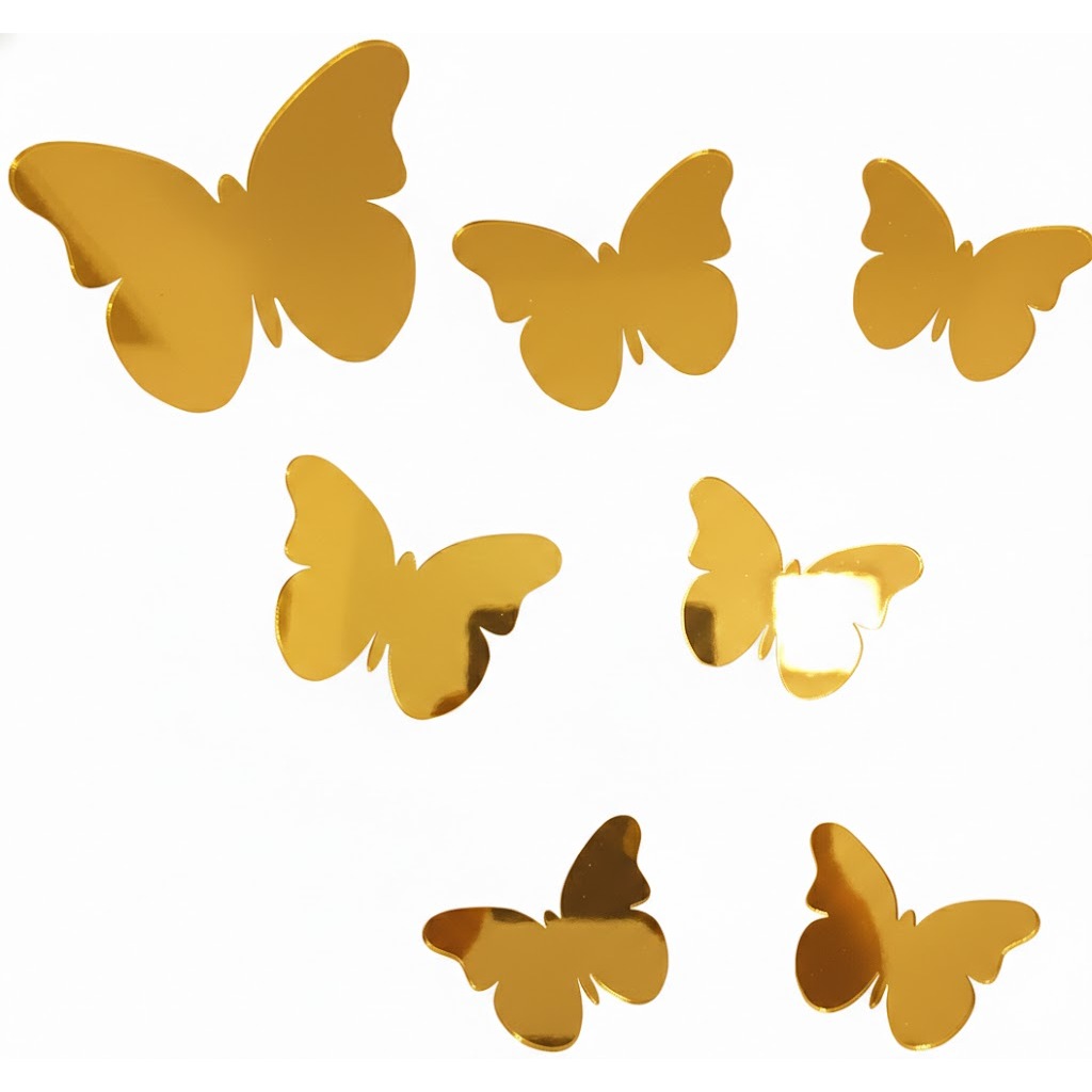 Kit 22 Borboletas Decorativas Acrílico Espelhado em Oferta na Shopee