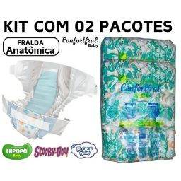 KIT 02 FRALDA INFANTIL CONFORTFRAL BABY LINHA 2 | FRALDA DESCARTÁVEL BEBÊ em Oferta na Shopee