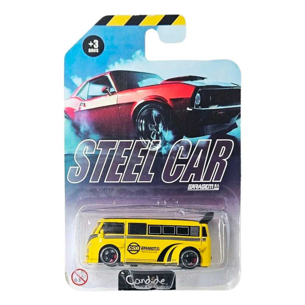 Carrinho de Metal Candide Steel Car Fusca Kombi Die Cast Miniatura em Oferta na Shopee