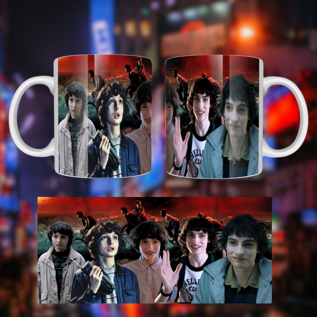 Caneca Mike Wheeler Stranger Things 5 Finn Wolfhard Geek Serie