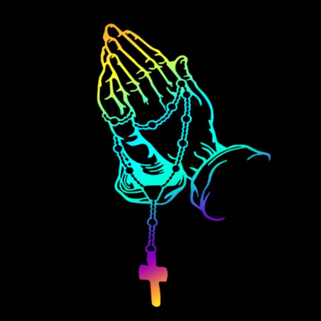 Adesivo para Carro Mãos em Oração com Rosário – Decalque Religioso Cristão em Vinil em Oferta na Shopee