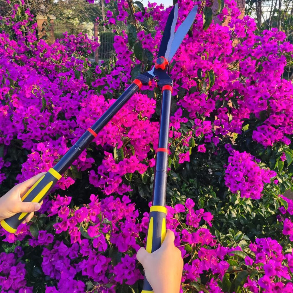 Tesoura Gigante Cabo Ajustável Podar Cerca Viva Galhos Cortar Grama Jardinagem Profissional Jardim