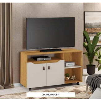 Rack Para TV Até 49 Polegadas Seleto 2 Portas 1 Prateleira