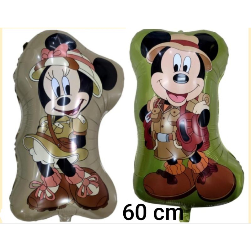 4 Balão Mickey Minnie Safari 60cm Decoração Mickey festa infantil