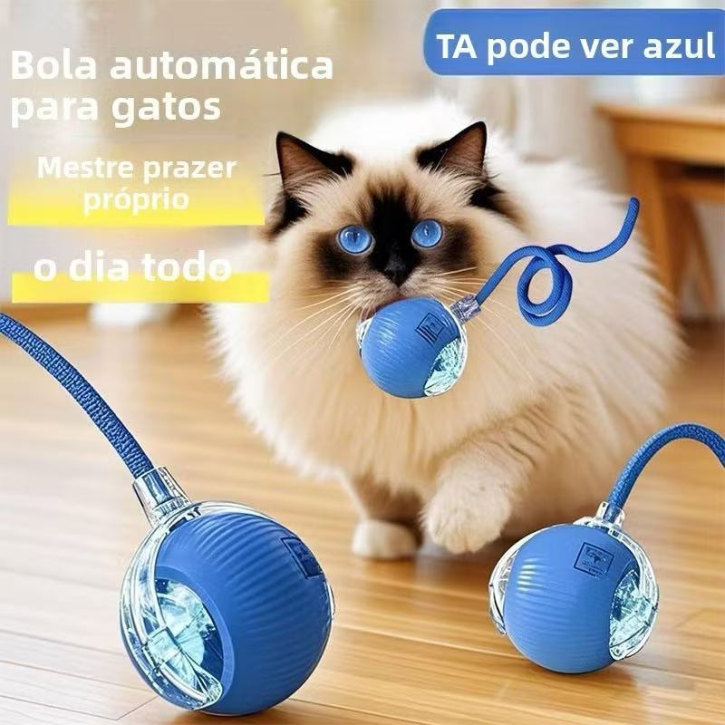 Brinquedos Inteligentes Para Gatos Bola De Rolamento Automática Cauda Falsa Recarregável Elétrico
