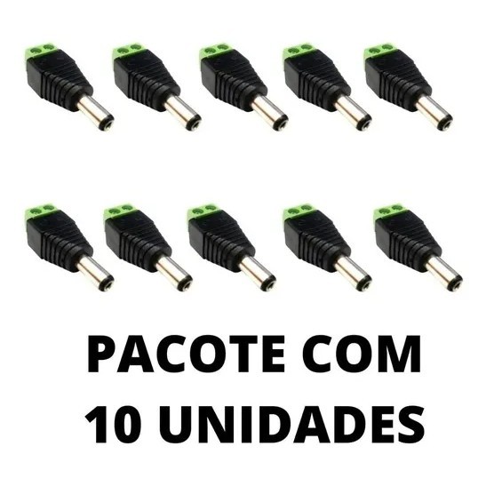 Conjunto com 10 Unidades Conector P4 Macho