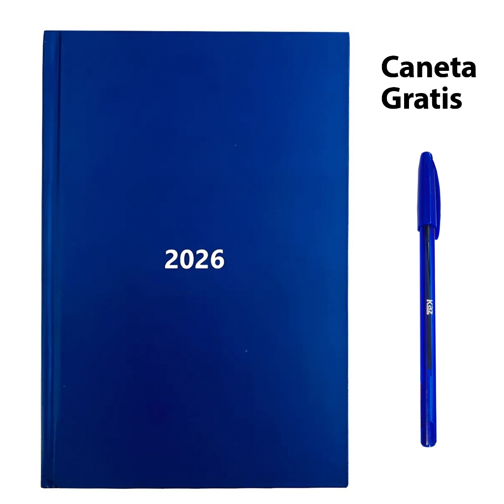 Agenda 2026 Costurada Anual Diária Azul Executiva 168fls Azul Clássico 2026