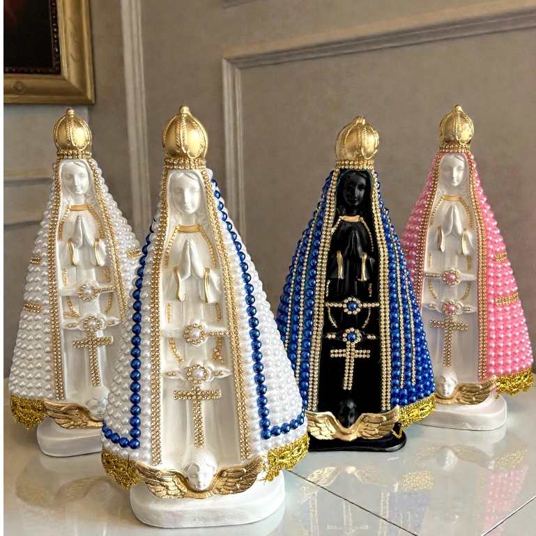 Imagem Nossa Senhora Aparecida em Gesso 30CM