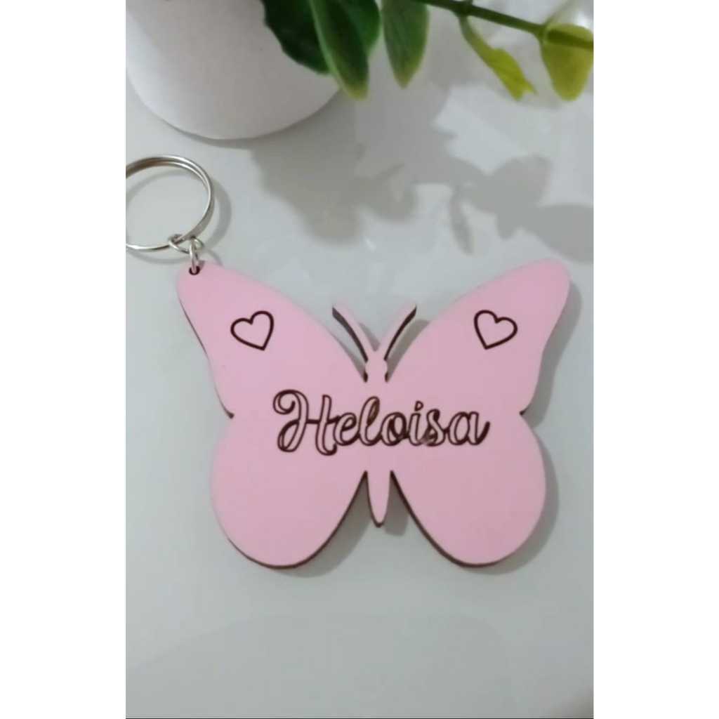 Chaveiros Borboleta Mdf Lembrancinha Aniversário Personalizada Jardim Encantado