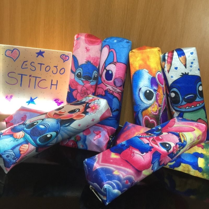Estojo escolar de 1 zíper stitch menina e menino naruto, vingadores, Batman, sonic, homem aranha e carros