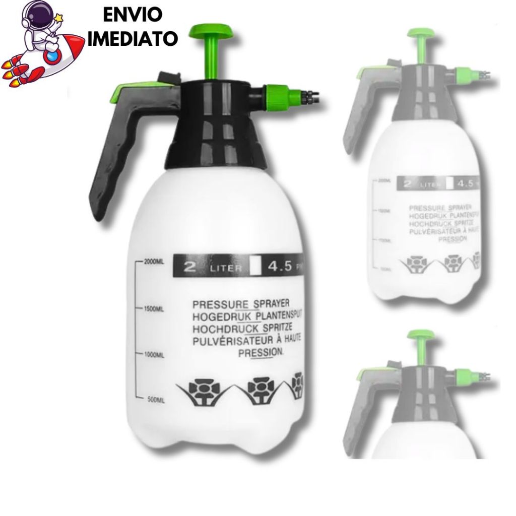 Pulverizador Borrifador de Alta Pressão Manual De 2 Litros