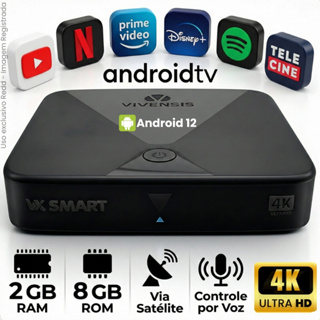 Receptor Vx Smart Vivensis Android Tv Sathd Regional, Sky, 4k em Oferta na Shopee