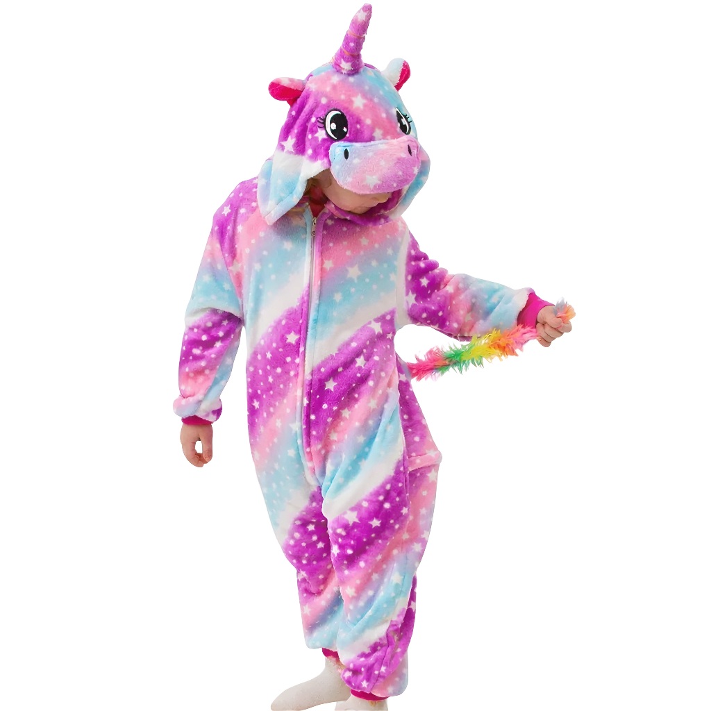Pijama Menina Pijama Infantil Frio Longa Unicórnio Menina Infantil - Envio Rápido