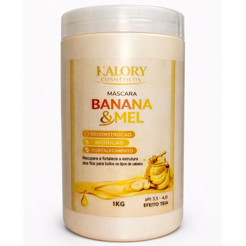Máscara Capilar Banana e Mel Nutrição e Reparação Com Efeito Teia 1kg em Oferta na Shopee