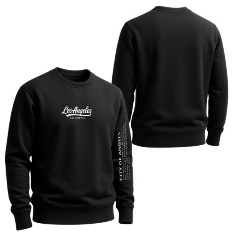 BLUSA DE MOLETOM GOLA CARECA REDONDA LOS ANGELES SUETER DE FRIO MASCULINO