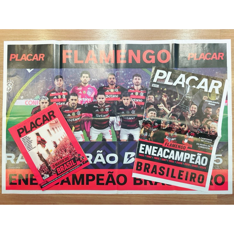 Flamengo: Coleção com Revista e Pôster do Mengão Campeão em 2025 ⚫️🔴