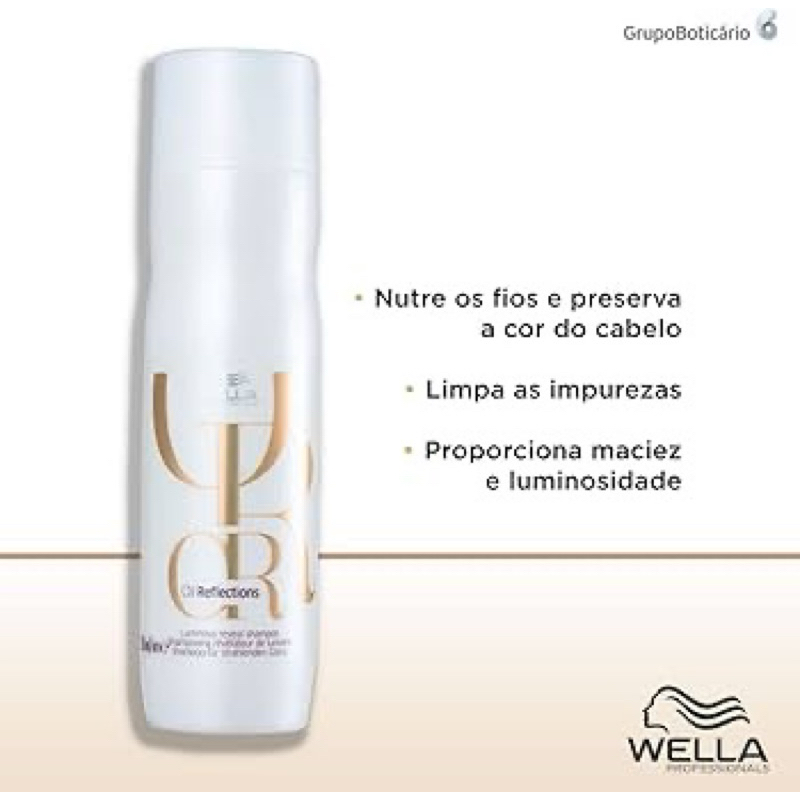 Shampoo Wella Professionals Oil Reflections 250ml - Nutre, Protege e Luminosidade