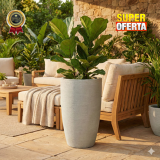 Vasos Polietileno Gigantes Modernos Para Plantas flor  Jardim Sala Luxo Com Pratos ! ROMOÇÃO!!!!!!!! em Oferta na Shopee