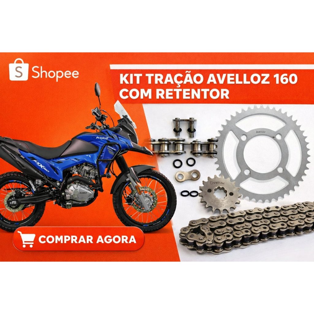 KIT DE TRAÇÃO, RELAÇÃO, TRANSMISSÃO COM RETENTOR AVELLOZ 160.