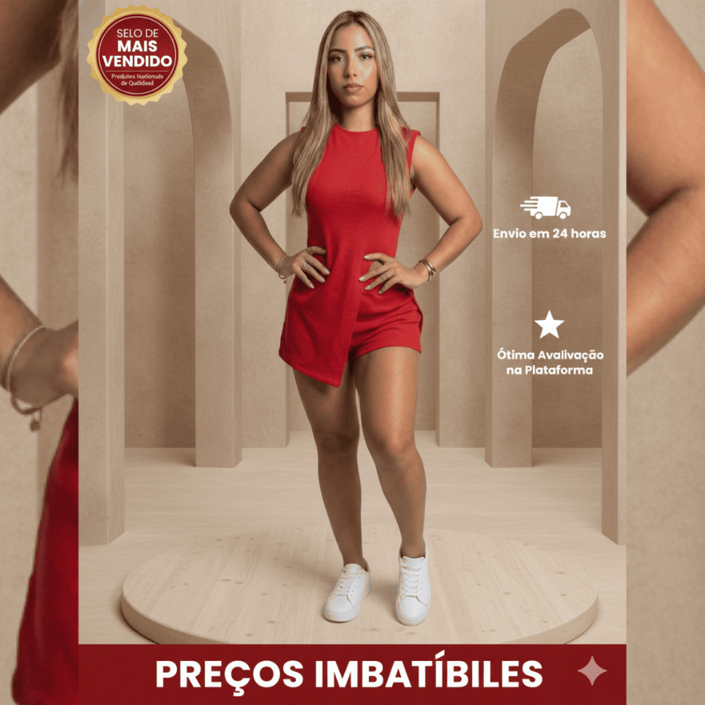 Conjunto De Short Com Blusa De Fenda Confortável