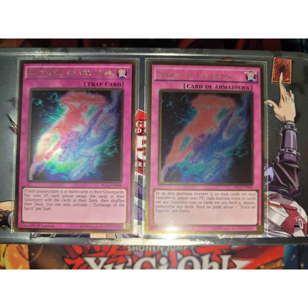 Escolha o Idioma - Exchange of the Spirit - Troca de Espírito - DOURADA - Yugioh! Original Konami.