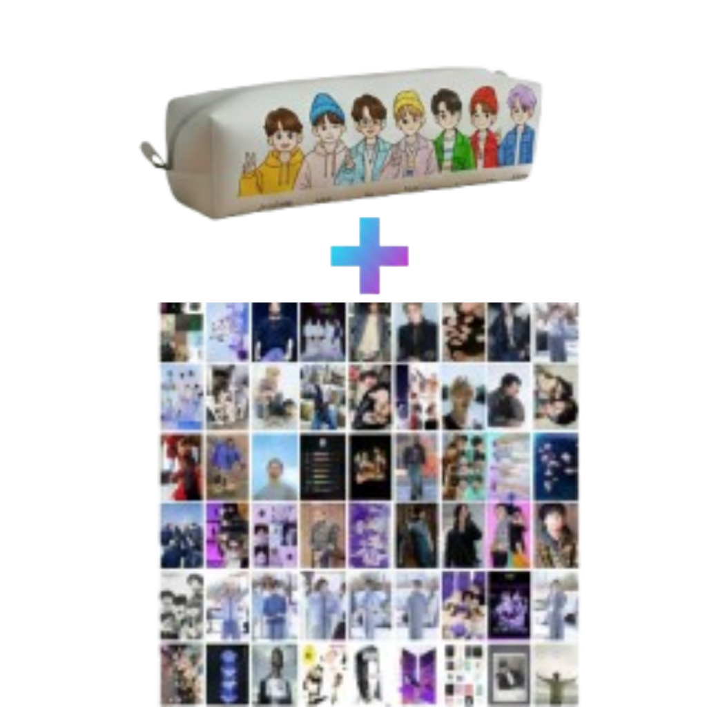 Kit ESTOJO + 50 POSTER BTS KPOP 💜 Kit Army Completo: 50 Posters BTS + Estojo Exclusivo 💜