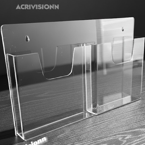 PORTA FOLHETO EM ACRILICO DE PAREDE-EXPOSITOR DE DIZIMOS E INFORMATIVOS em Oferta na Shopee
