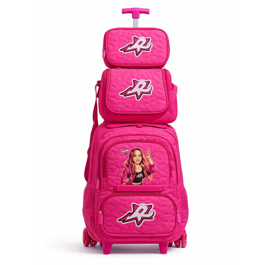 Mochila de Carrinho Emilly Vick Infantil 3 em 1 com Lancheira térmica e Estojo box tendencia2026**
