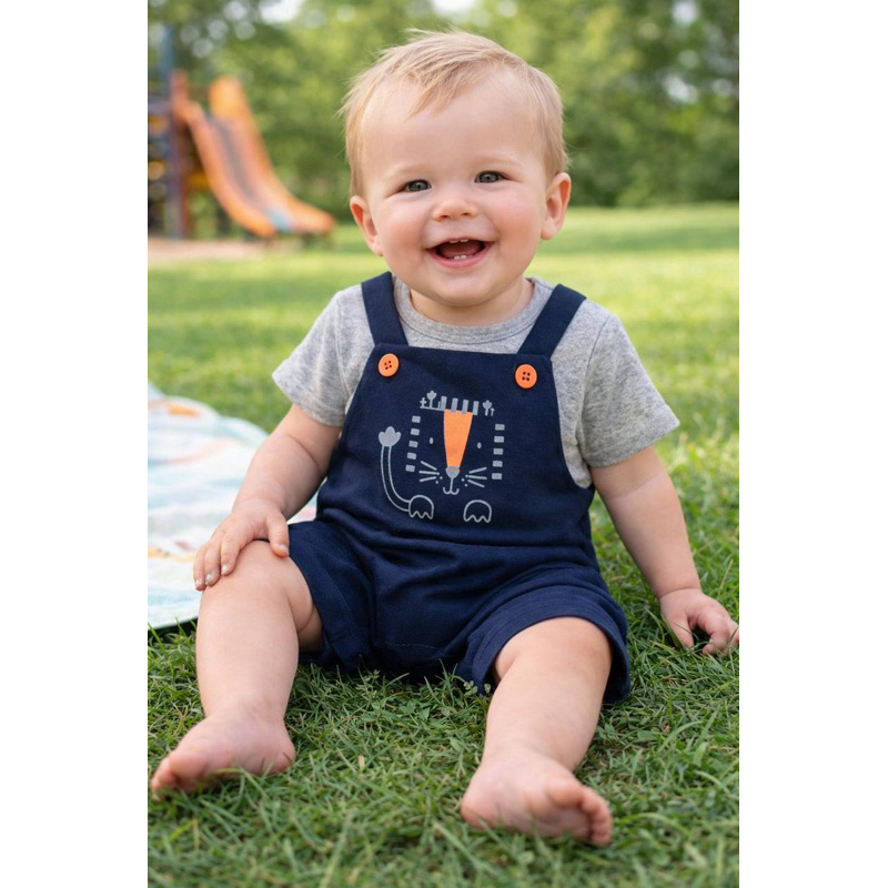 Jardineira Meninos com Camiseta Curta - JD Kids - 3878 em Oferta na Shopee