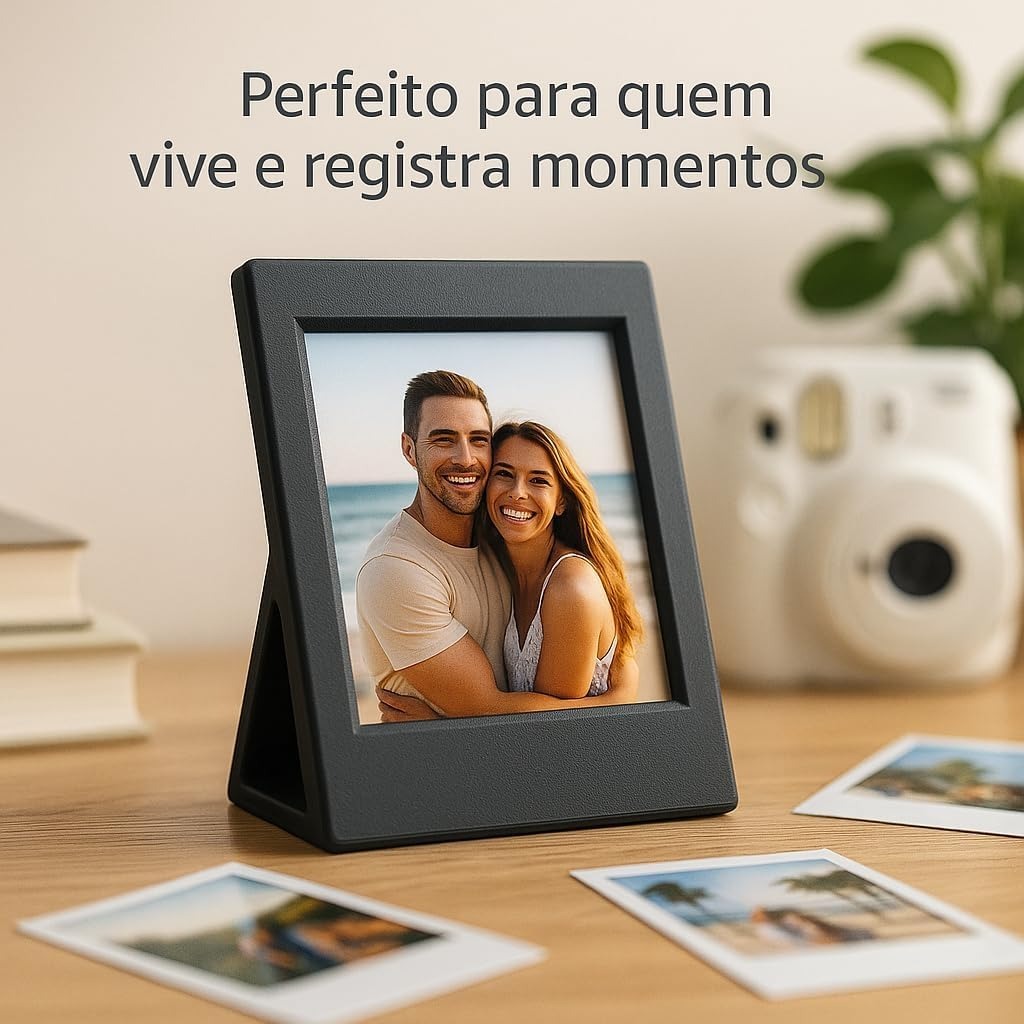 Porta-Retratos Polaroid Instax Mini – Foto Design Moderno com Suporte Inclinado