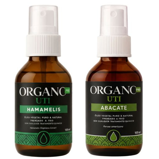 Kit Leveza Vegetal – Hamamélis & Abacate – Óleos Vegetais 100% Naturais 100ml