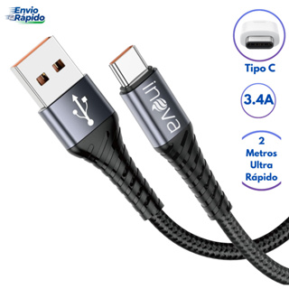 Cabo Carregador Tipo C 2 Metros Reforçado Android usb-c Inova em Oferta na Shopee