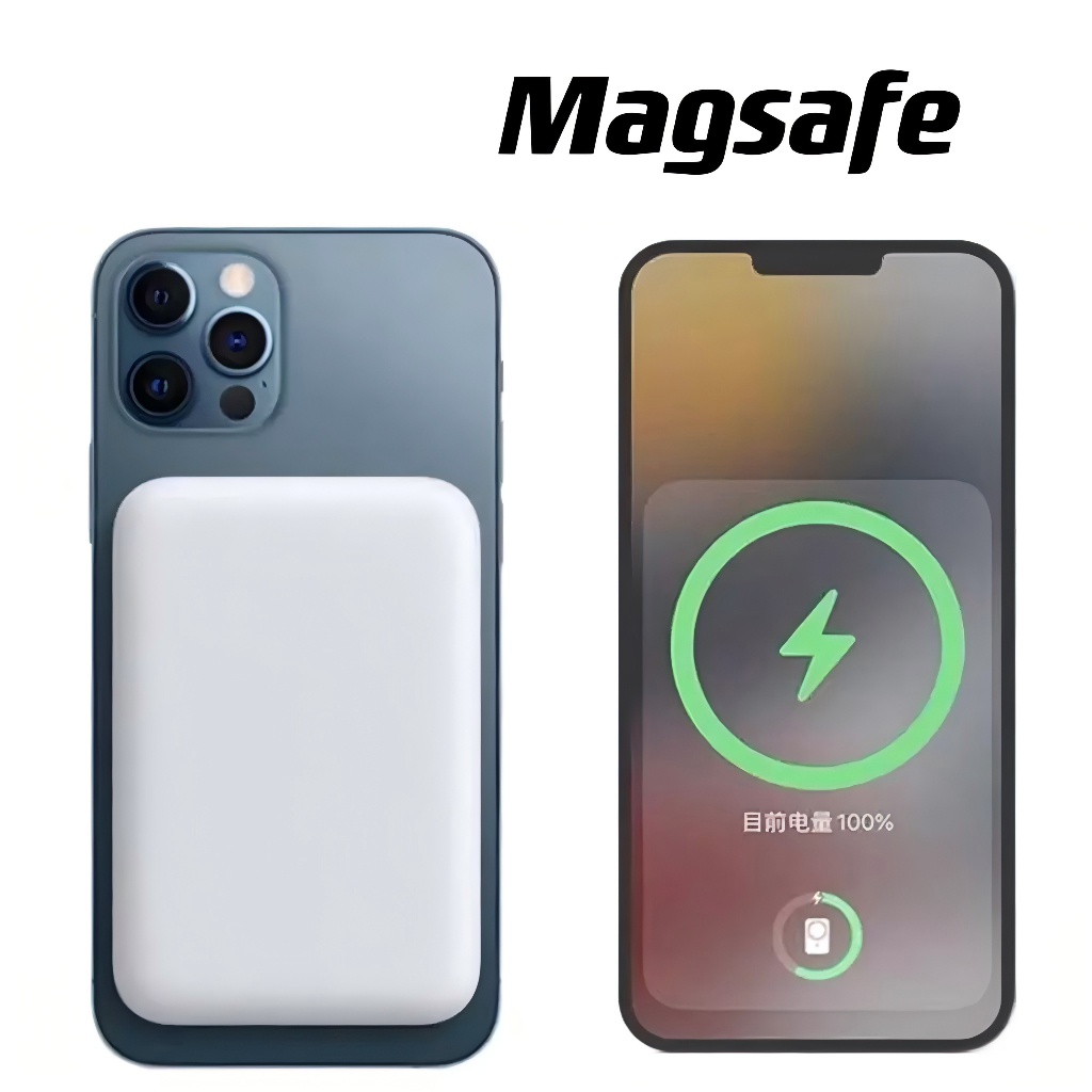 Carregador Portátil Indução para iPhone/Android Magsafe Apple Sem fio Bateria Carga 5000/10000mAh