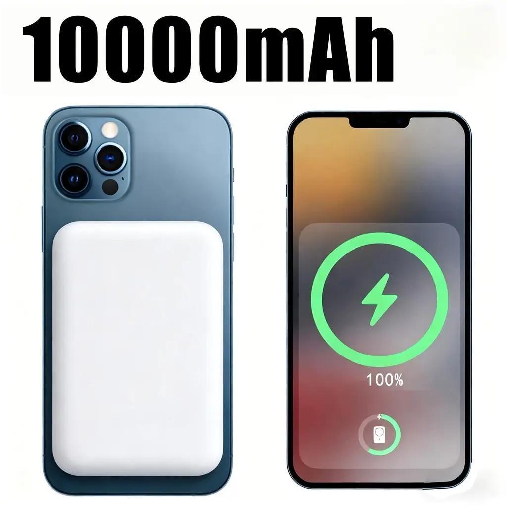 Carregador Portátil Indução para iPhone/Android Magsafe Sem fio Bateria Carga 5000mAH/10000mah