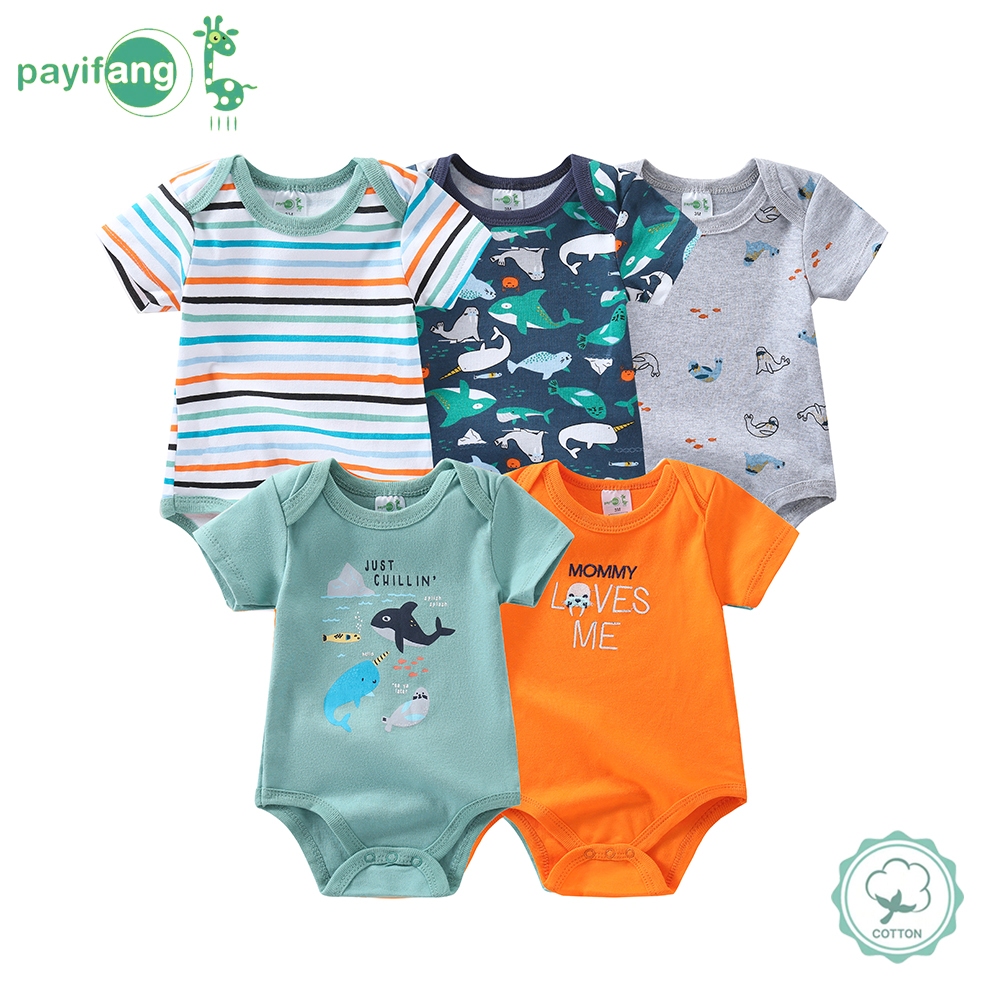 kit 5 Peças Body Pimpão Bebê 100% algodão gola em Cambraia Bordada P M G GG - Conforto e sofisticação em Oferta na Shopee