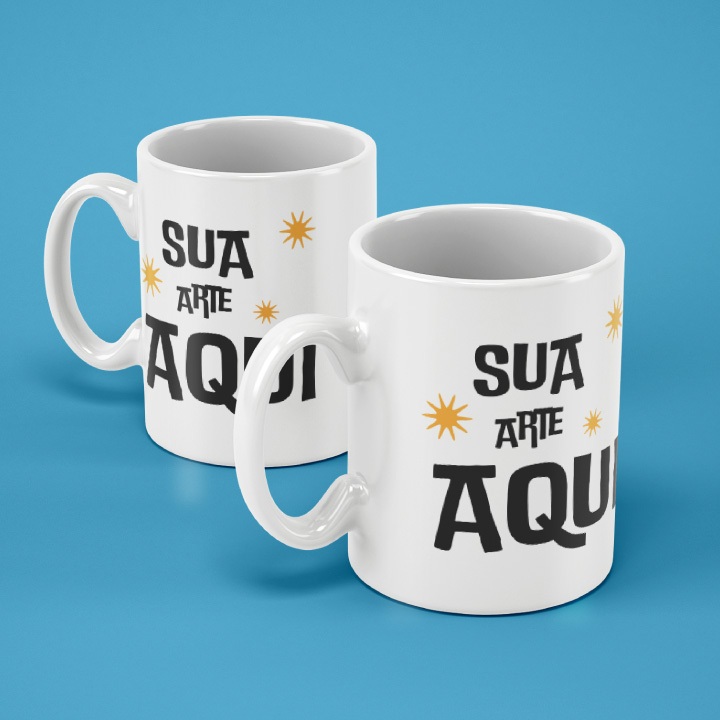 Caneca Personalizada Com Sua Foto Logotipo ou Frase - Cerâmica 325ml - Envie sua Arte pelo Chat em Oferta na Shopee