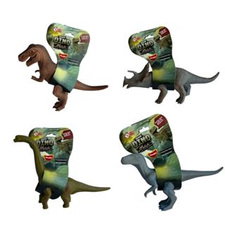 Kit 4 Dinossauros Dino Max  Rex Tricerátops Braquiossauro Velociraptor  Vinil Atóxico Brinquedo Infantil em Oferta na Shopee