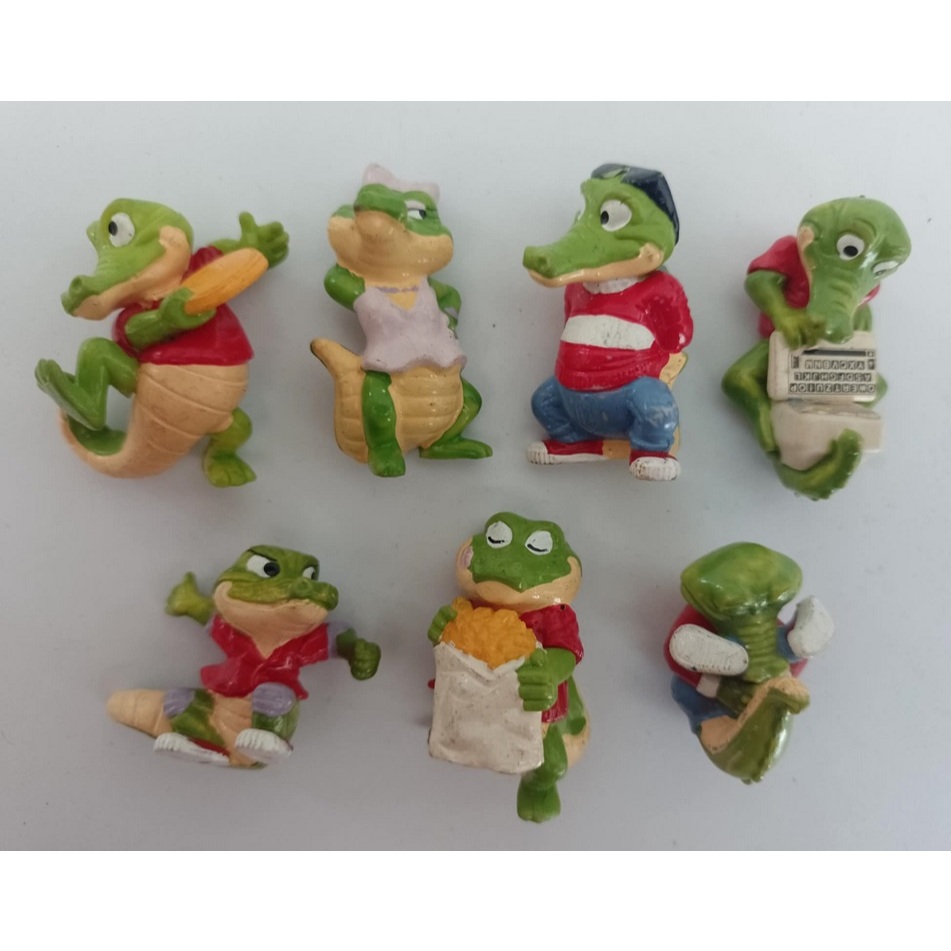 Kinder Ovo - Lote Jacarés Hobbies 1993 com 7 (falta o skate , podendo haver algum problema de pintura)