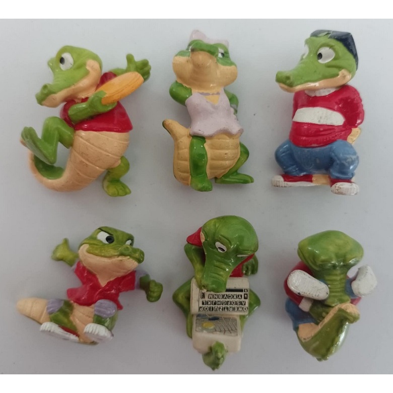 Kinder Ovo - Lote Jacarés Hobbies 1993 com 6 (falta o skate , podendo haver algum problema de pintura)