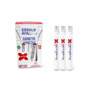 Caneta Corretiva Make+ 7ml Atóxica | Ponta Metálica Alta Precisão | Kit 3, 6 ou 12 Unidades em Oferta na Shopee