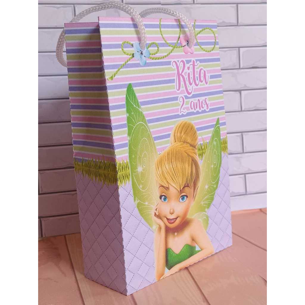 Sacolinha Surpresa Personalizada Lembrancinha Tinker Bell Sininho PEGUE E MONTE