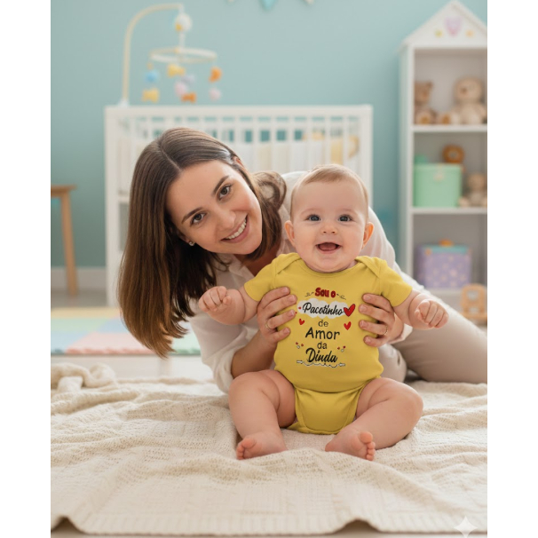 Body Bebê Personalizado Pacotinho de amor da dinda