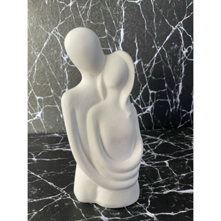 Estátua Decorativa Casal Moderno Escultura Estatueta Decoração em Gesso cru 18 centímetros em Oferta na Shopee