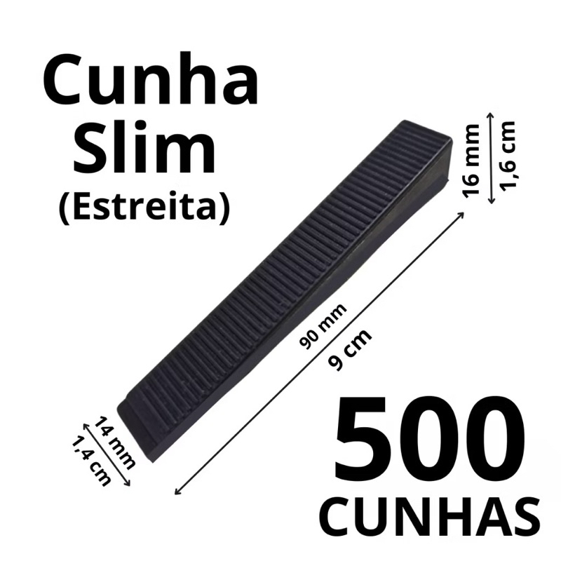 kit 500 Cunha para piso e porcelanato tipo cortag slin