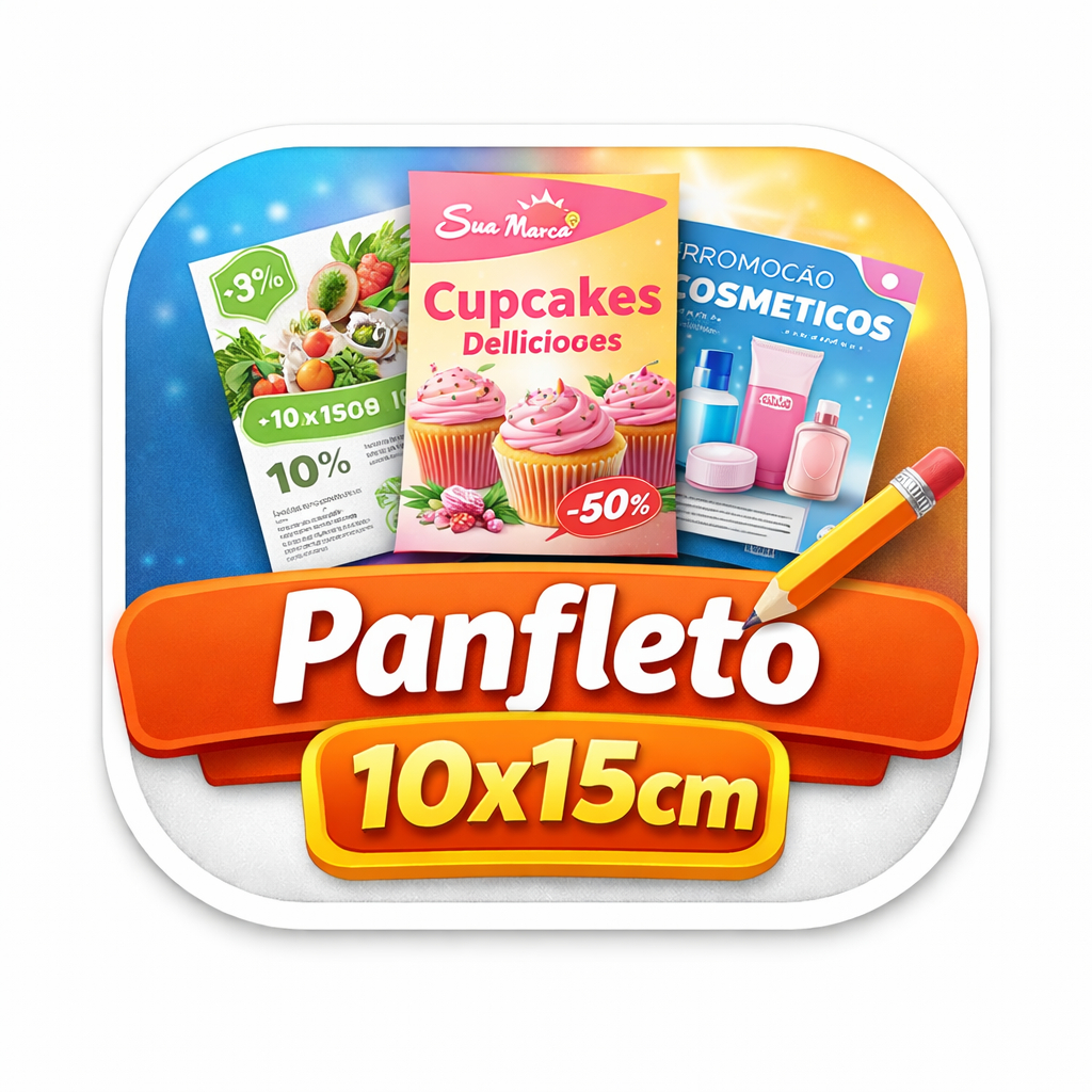 Panfleto / Flyers formato 10x15cm - Impressão 1 face até 500 pcs ( Produzimos Todos os dias ) Panfleto / Flyers formato 10x15cm - Impressão 1 face até 500 pcs ( Produzimos Todos os dias )